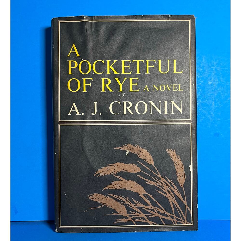A Pocketful of Rye by A.J. Cronin 1969 HC DJ Little Brown First Edition